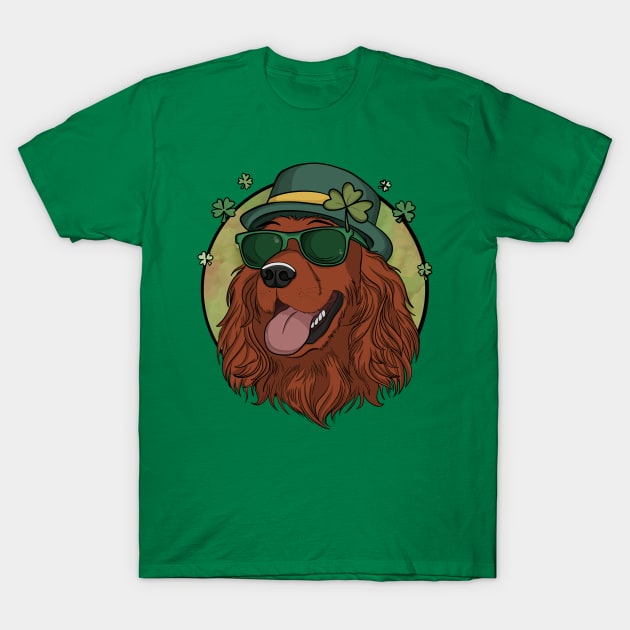 Irish Setter being Irish! T-Shirt by rmcbuckeye